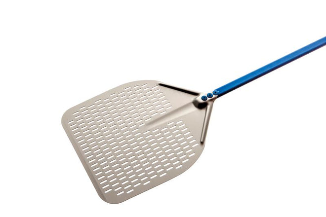 Pala pizza alluminio forata rettangolare cm 33x33 articoli alluminio
