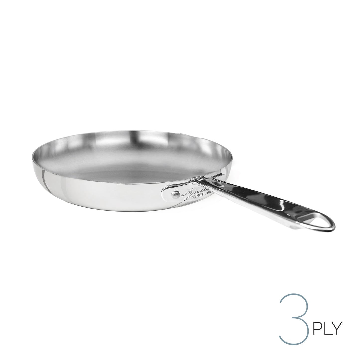 Padella con un manico tubolare inox ø 32x5,5h padelle acciaio inox