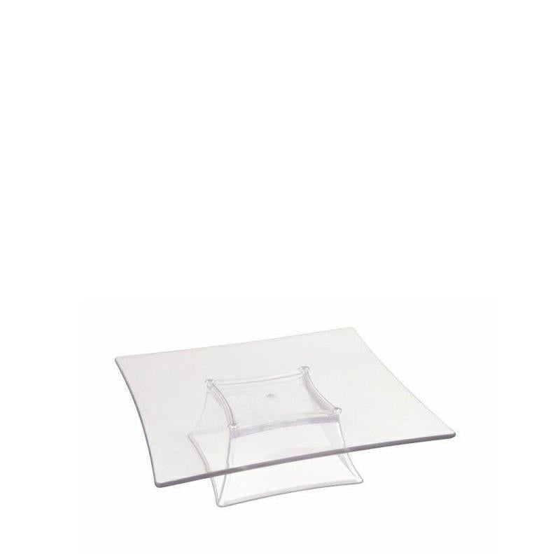 Alzata quadra trasparente cm 25x25x7 articoli