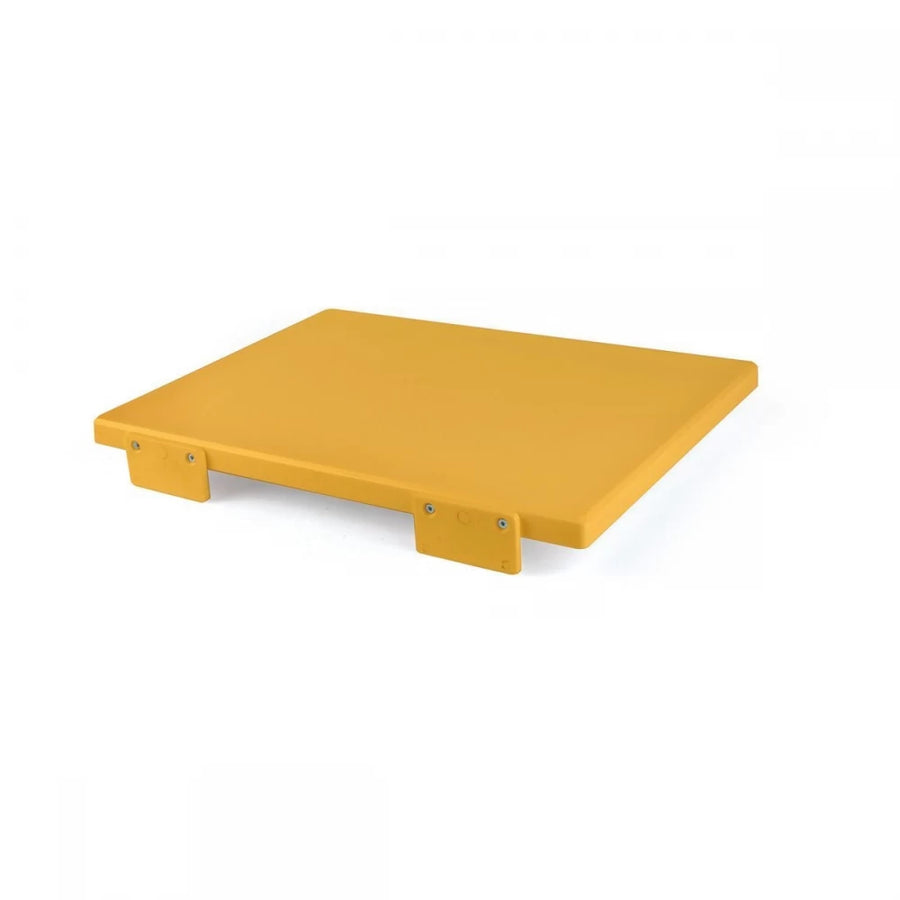 Tagliere polietilene con fermi giallo cm 50x30x2h