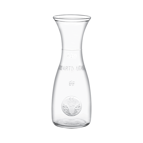 Caraffa misura 25 cl in vetro professionale