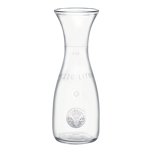 Caraffa misura 50 cl in vetro professionale