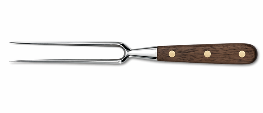 Forged carving fork with wooden handle 28 cm