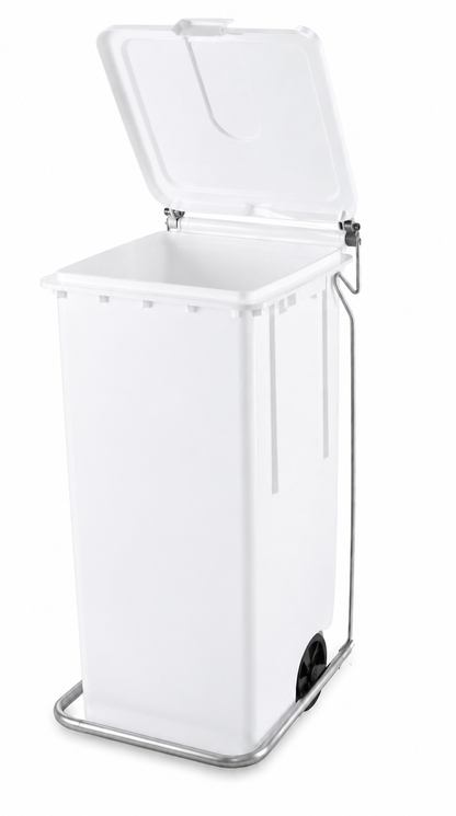Pattumiera completa bianca cm 46x42x81,5 lt 100