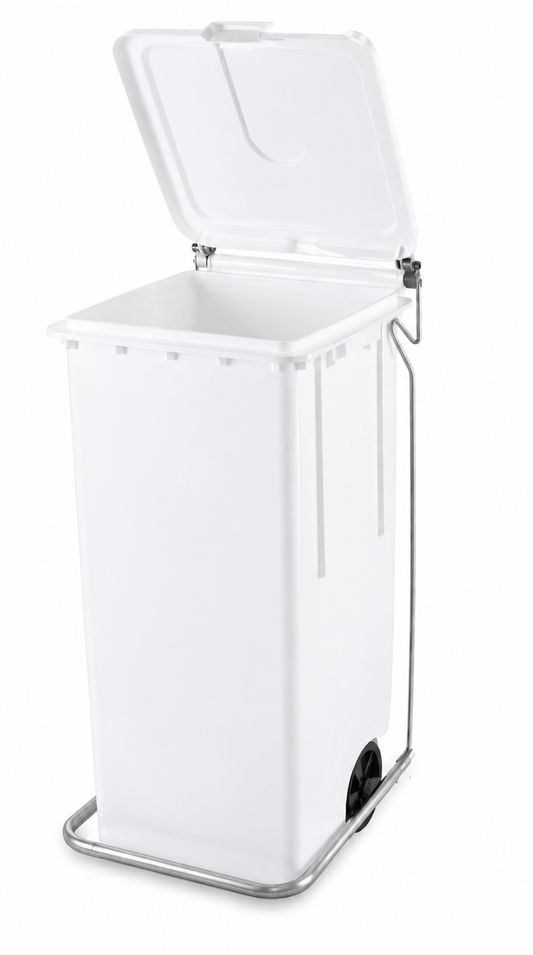 Pattumiera completa bianca cm 46x42x81,5 lt 100
