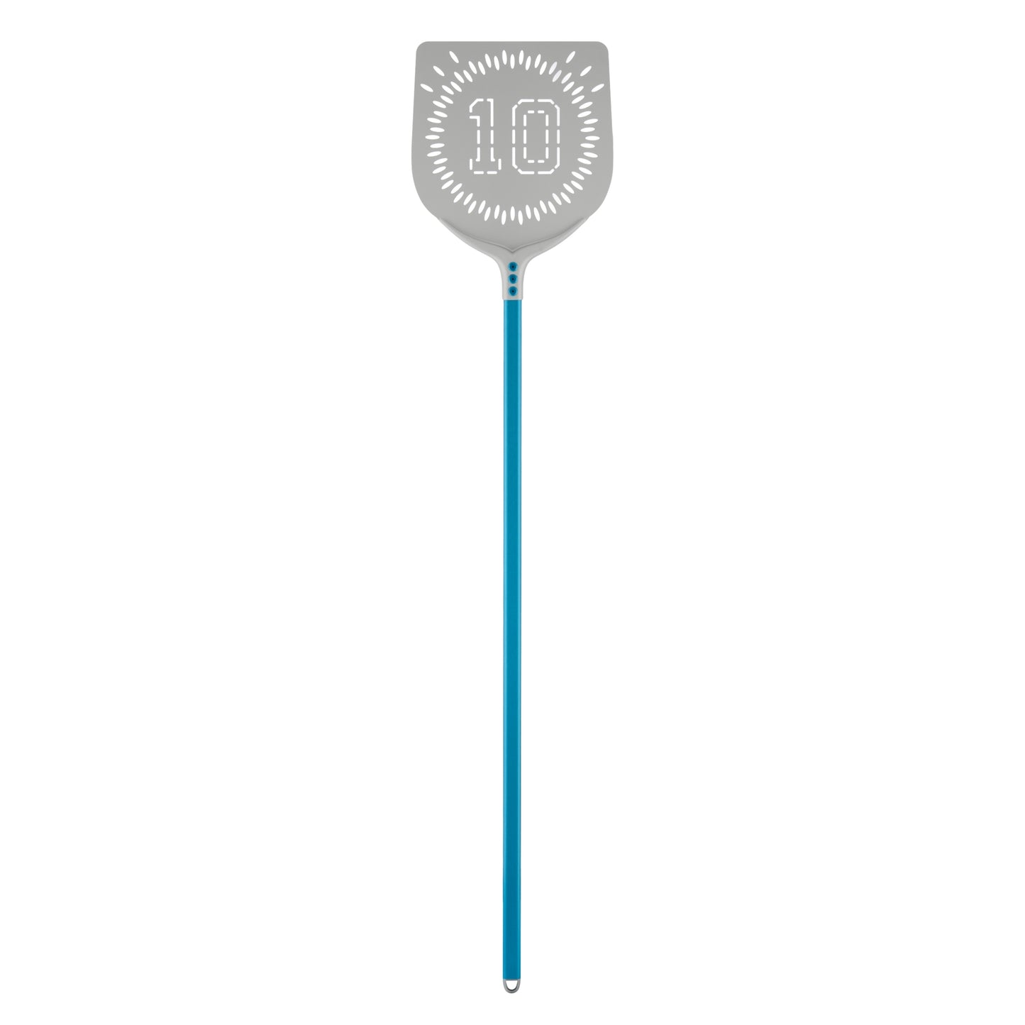 10 square pizza peels with blue handle, 36x36 cm