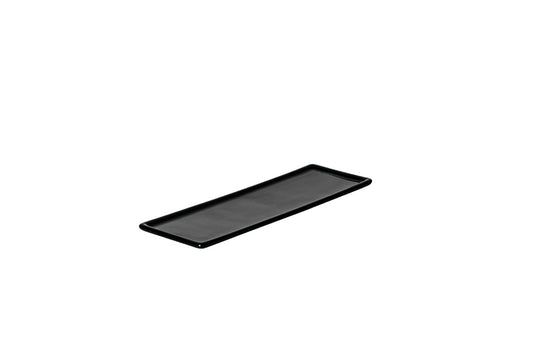 Rectangular black tray 27x8x1 cm