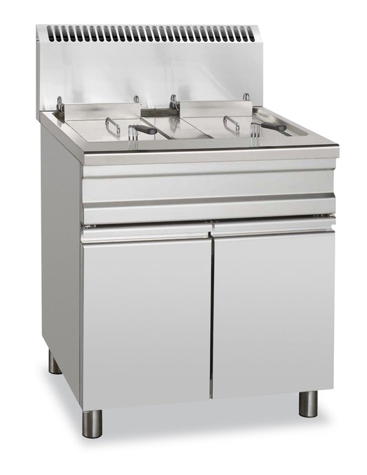 Friggitrice gas 2 vasche lt 14+14 cm 75x65x110