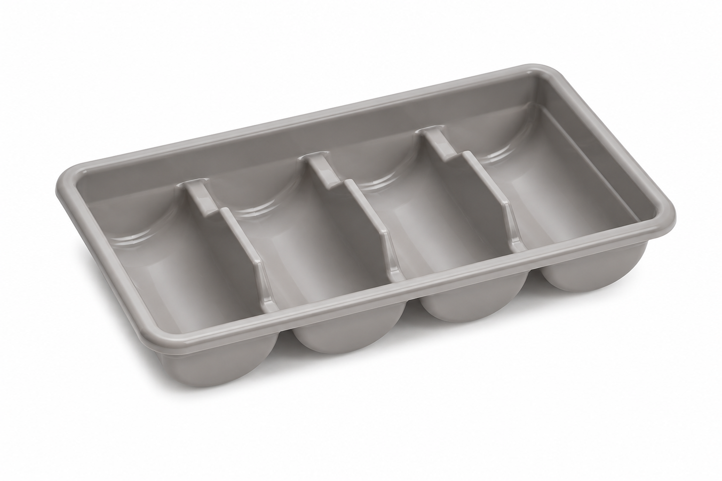 Portaposate self-service grigio con coperchio