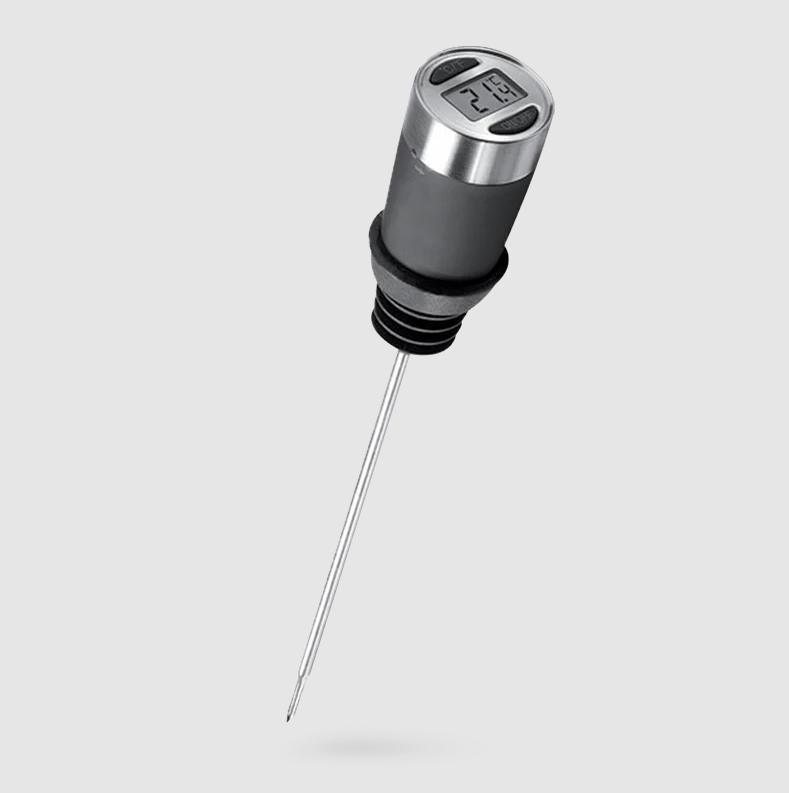 Digital universal thermometer with silicone cap