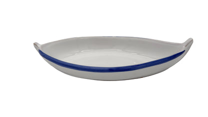 Piatto barca in terracotta linea blu cm 23 piatti