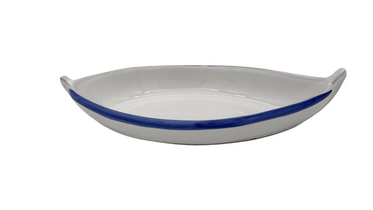 Piatto barca in terracotta linea blu cm 23 piatti