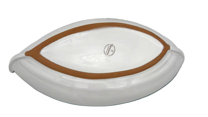Piatto barca in terracotta linea verde cm 23 piatti