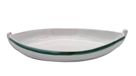 Piatto barca in terracotta linea verde cm 44 piatti