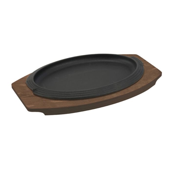 Vassoio ovale in ghisa cm 28x19 piatto cm 24x15 piatti ghisa