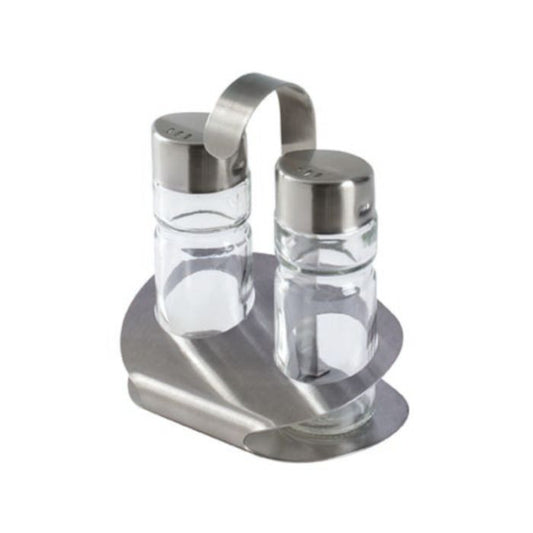 Stand sale e pepe in acciaio inox 2 pz cm 7,5x10h