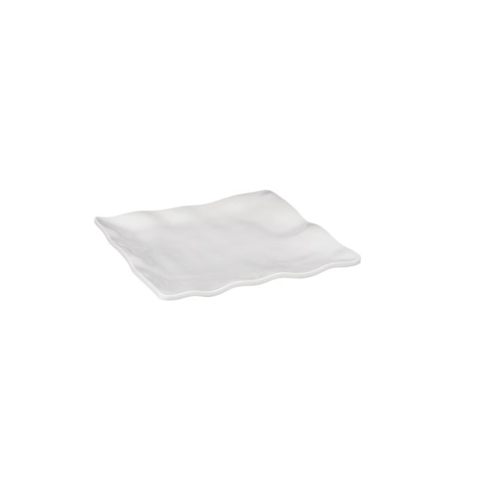 Efay piatto quadro ondulato avorio kang cm 31x31x4 piatti
