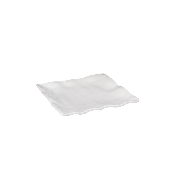 Efay piatto quadro ondulato avorio kang cm 36x36x5 piatti
