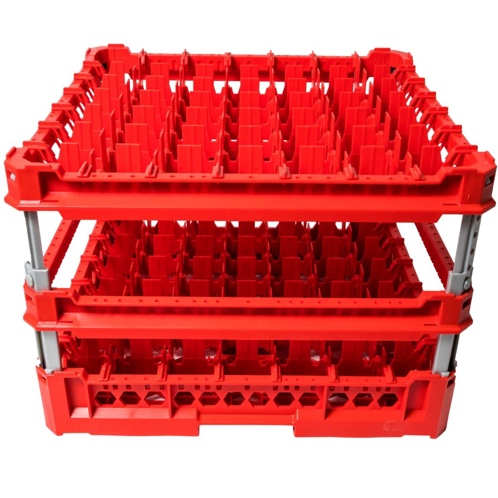 Cesta 49 bicchieri rosso cm 50x50 (h 240/340) articoli