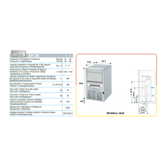 Fabbricatore di ghiaccio a cubetti kp20w