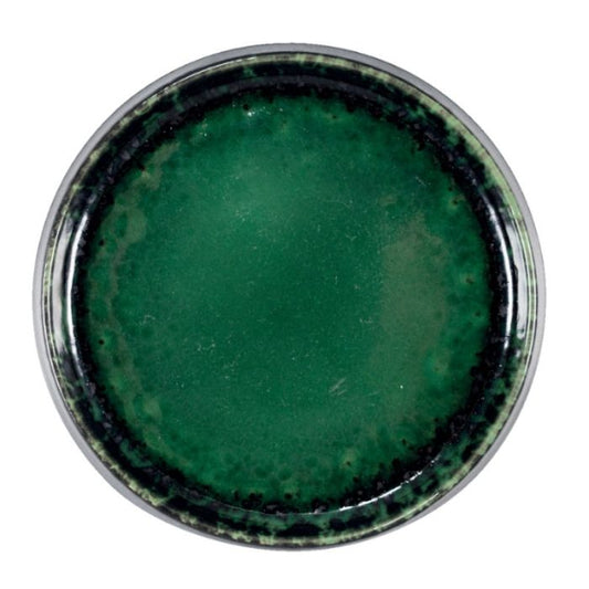 Deimos piatto piano nero/verde ø 27,5 h 2,5 piatti