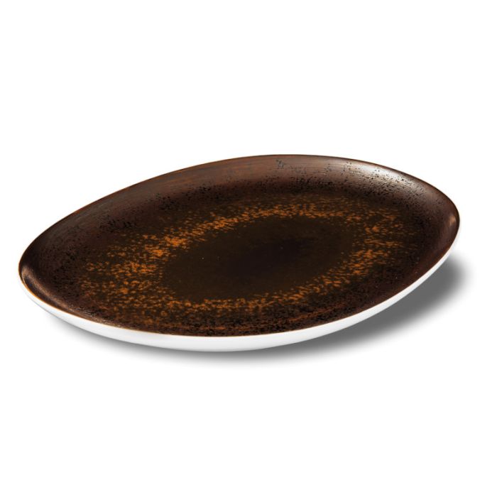 Estia vassoio ovale color ruggine cm 30x26x2,5 vassoi
