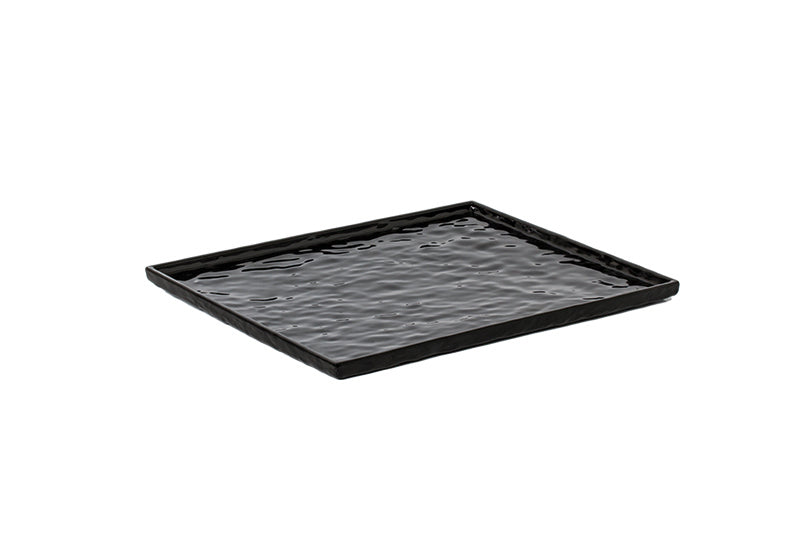 Vassoio rettangolare nero gn 1/2 cm 32,5x26,5x1,8 vassoi