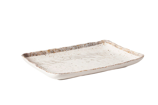 Black rectangular Enjoy melamine tray 35x24x4 cm