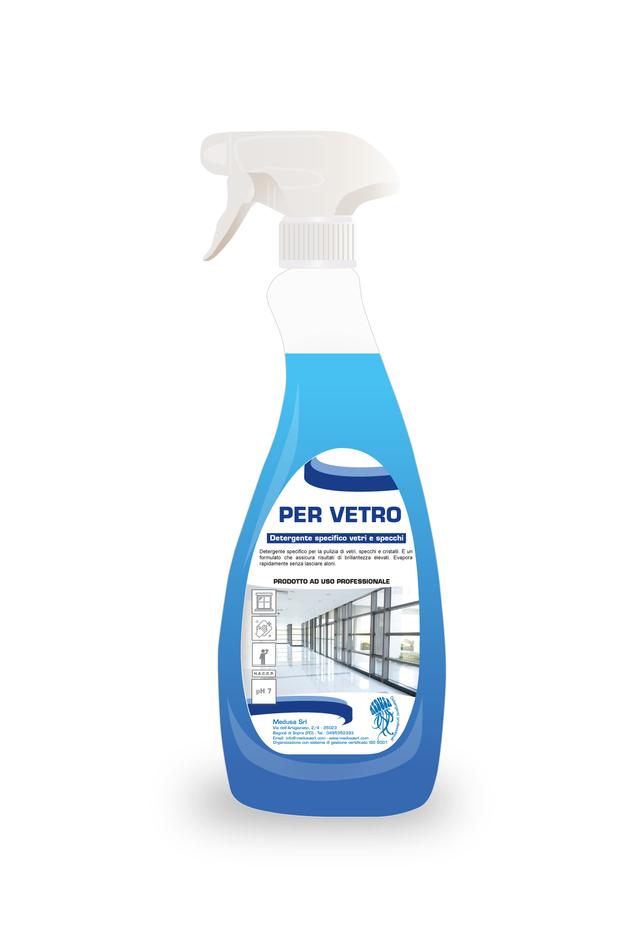Detergente specifico per vetri e specchi 750 ml articoli