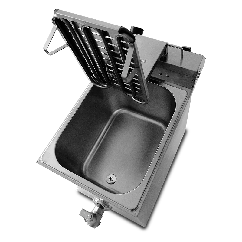 Friggitrice "super pro" con rubinetto 8 lt 3,3kw