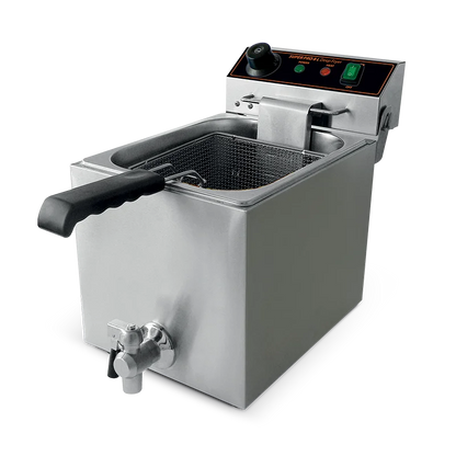 Friggitrice "super pro" con rubinetto 8 lt 3,3kw