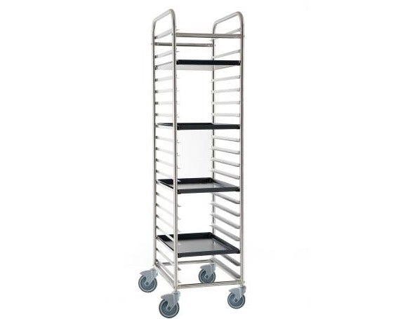 Carrello 20 teglie rivettato cm40x60x185