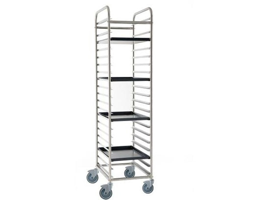 Carrello 20 teglie rivettato cm40x60x185