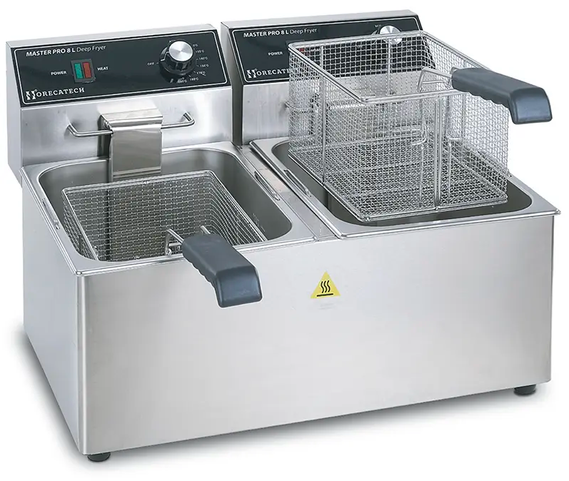 Friggitrice 3250w+3250w cap.8lt termostato ego