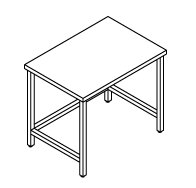 Tavolo a giorno cm 130x60x85 articoli