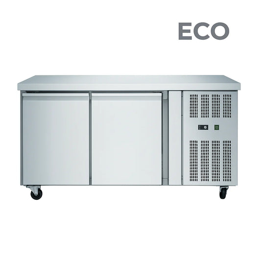 Tavolo refrigerato 2 porte -2°c/+8°c cm 136x70x86