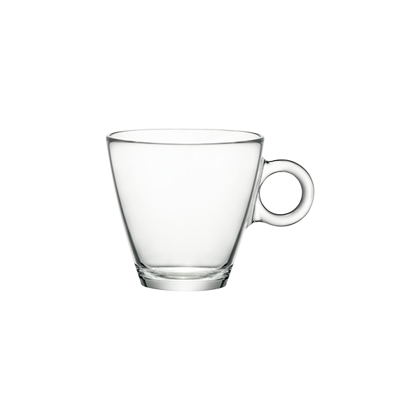 Tazza espresso easy con piattino 10 cl in vetro professionale