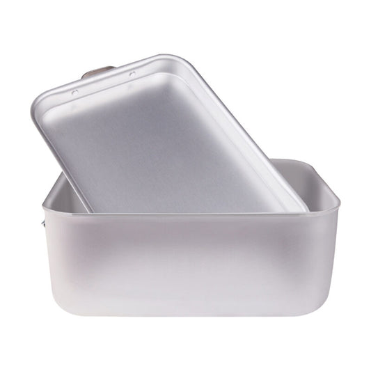 Brasiera con coperchio in alluminio 2 manici cm70 articoli alluminio