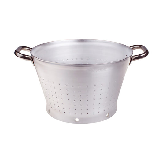 Conical aluminum colander with 2 handles ø 36 h21