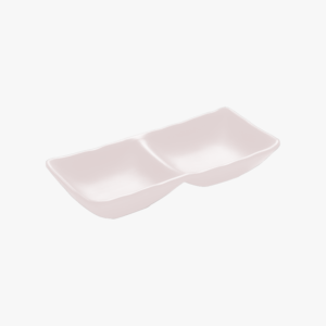Double dip bowl white cm 17x9x3