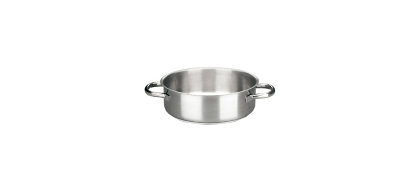 Casseruola inox bassa 2 manici Ø cm 16 h 6,5 lt 1,3