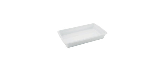 Pirofila da forno rettangolare bianca Gastronorm GN 1/2 cm 32x26,5 h 6,5