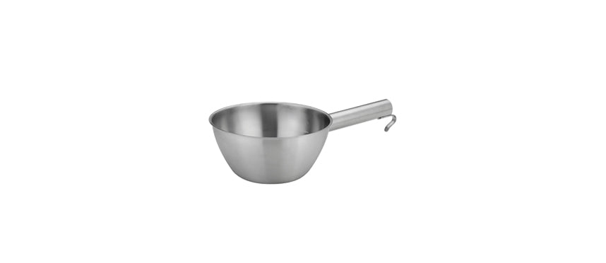 tazzone inox con manico tubolare Ø cm 18 h 9,5 lt 1,25