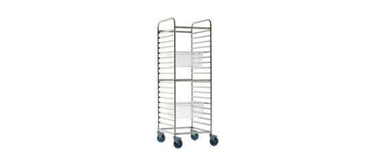 Carrello portateglie 1/1 cm 38,5x62 h 164 per 18 teglie GN 1/1 h 6,5 portata kg 150