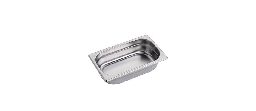 Vasca inox GN 1/4 cm 26,5x16,2 h 6,5 lt 1,8