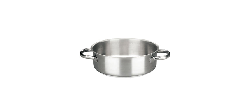 Casseruola inox bassa 2 manici Ø cm 36 h 13 lt 13