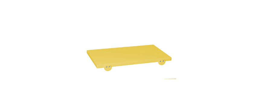 Tagliere cm 40x25 h 2 giallo con battente