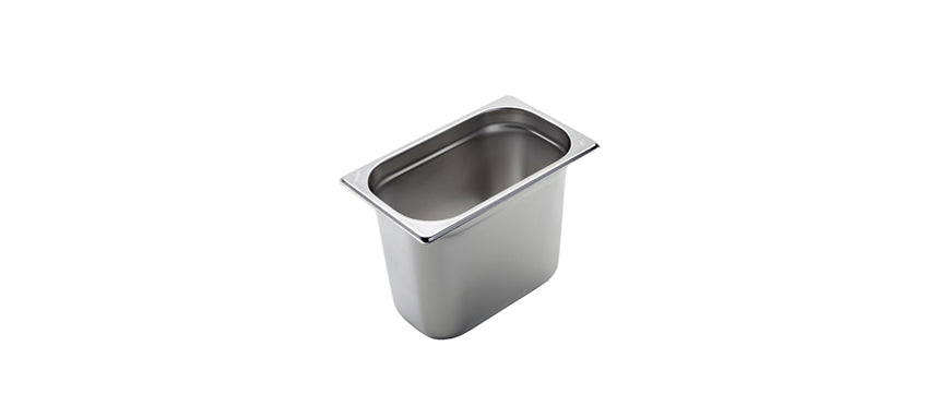 Vasca inox GN 1/4 cm 26,5x16,2 h 20 lt 5,5