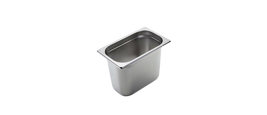 Vasca inox GN 1/4 cm 26,5x16,2 h 20 lt 5,5