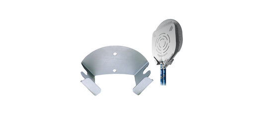 Supporto a muro inox per 2 pale cm 17,5x9 h 9